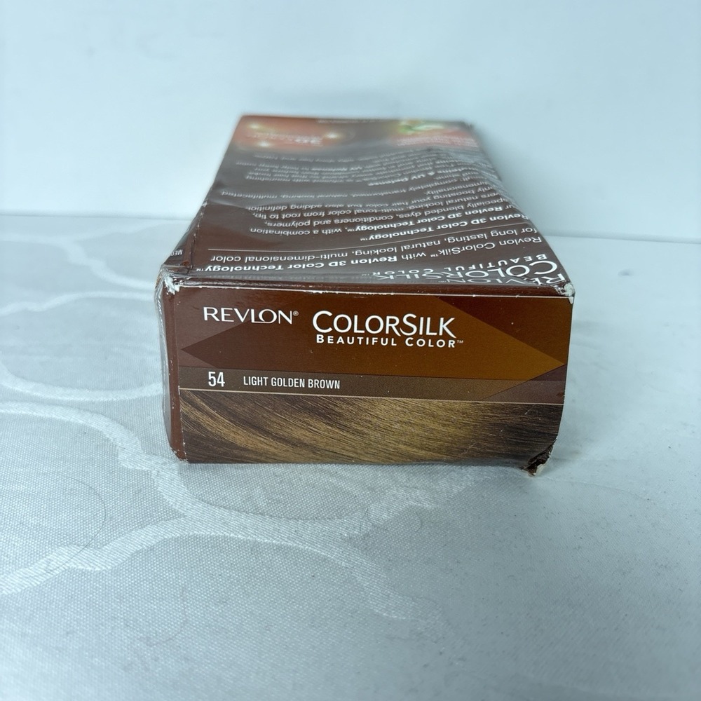 Revlon Colorsilk Beautiful Color 54 LIGHT Golden Brown Ammonia Free 3D Color Dye - Picture 5 of 6